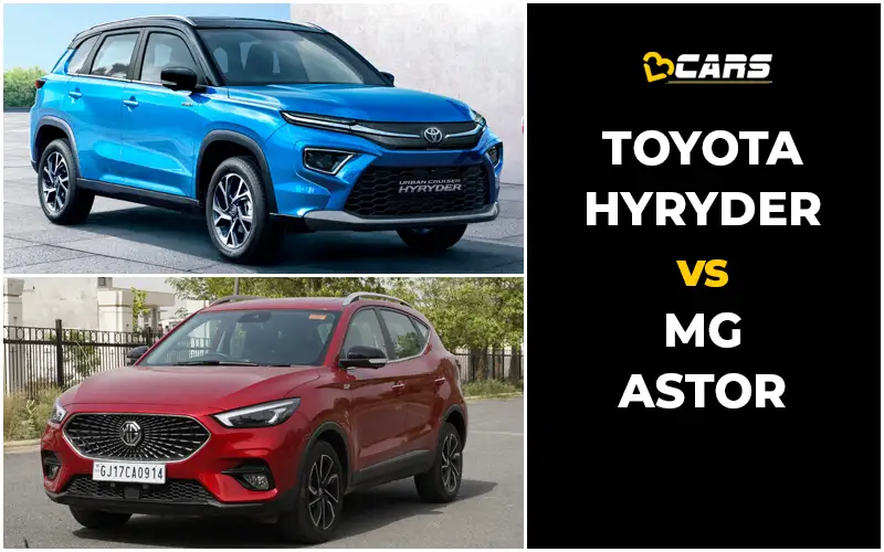 Toyota Urban Cruiser Hyryder Vs MG Astor Price, Engine Specs, Dimensions Comparison
